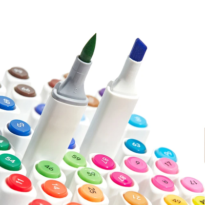 Dual Oily Tip Acrylic Markers Paint Pens 24 Colors