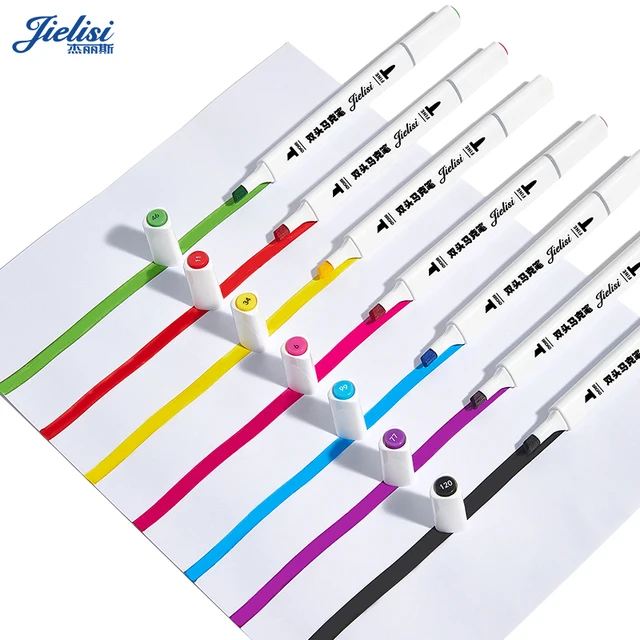 Dual Oily Tip Acrylic Markers Paint Pens 24 Colors