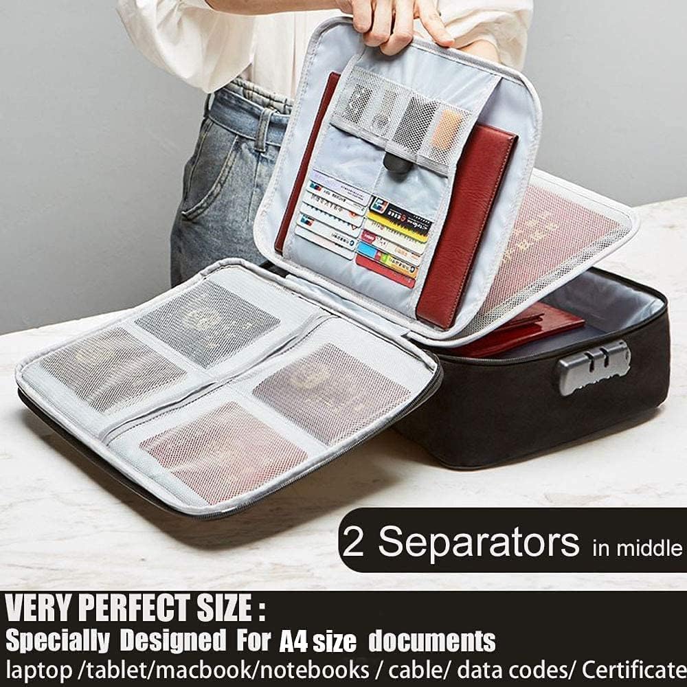 Waterproof Document Organizer Bag With Lock