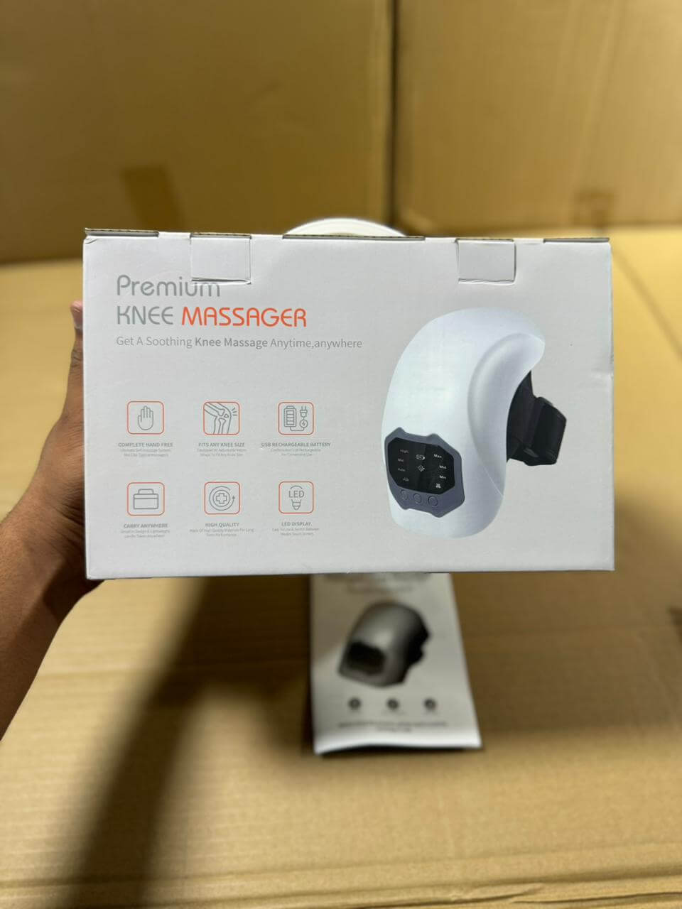 Cordless Smart Knee Massager – Vibration Therapy for Joint Pain Relief