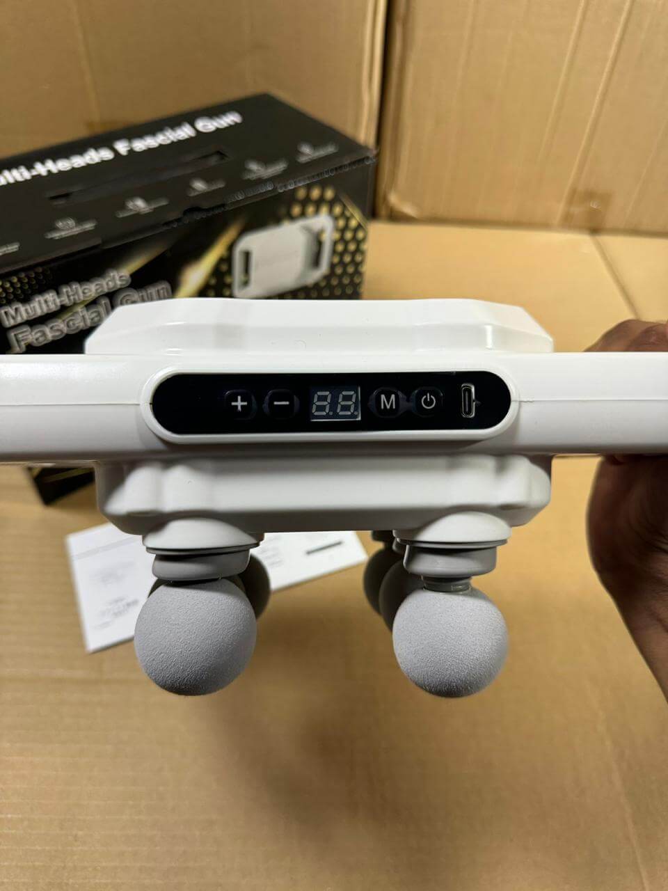 6-Head Fascia Muscle Massager Gun – Deep Tissue Relief for Back, Waist, and Legs