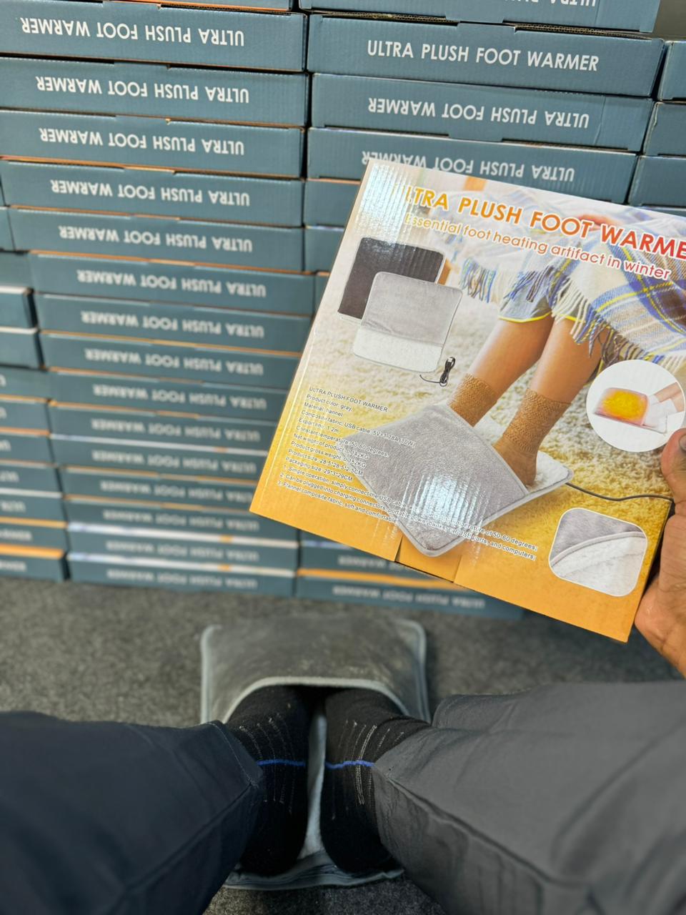 Electric Foot Warmer Pad – USB Heated Plush Mat for Cozy Winter Comfort