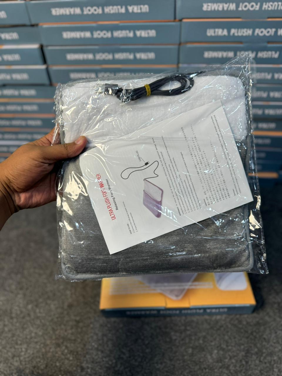 Electric Foot Warmer Pad – USB Heated Plush Mat for Cozy Winter Comfort