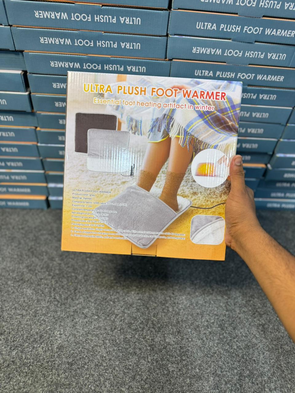 Electric Foot Warmer Pad – USB Heated Plush Mat for Cozy Winter Comfort