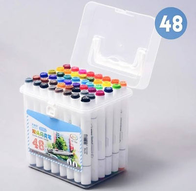 Dual Oily Tip Acrylic Markers Paint Pens 24 Colors