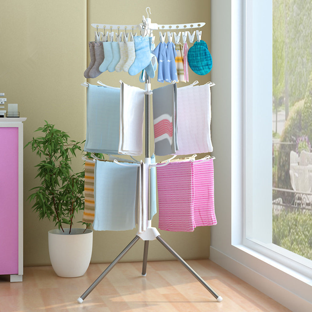 Foldable Drying Rack Stainless Steel, Hanger Assembly Structures Clothes Rack