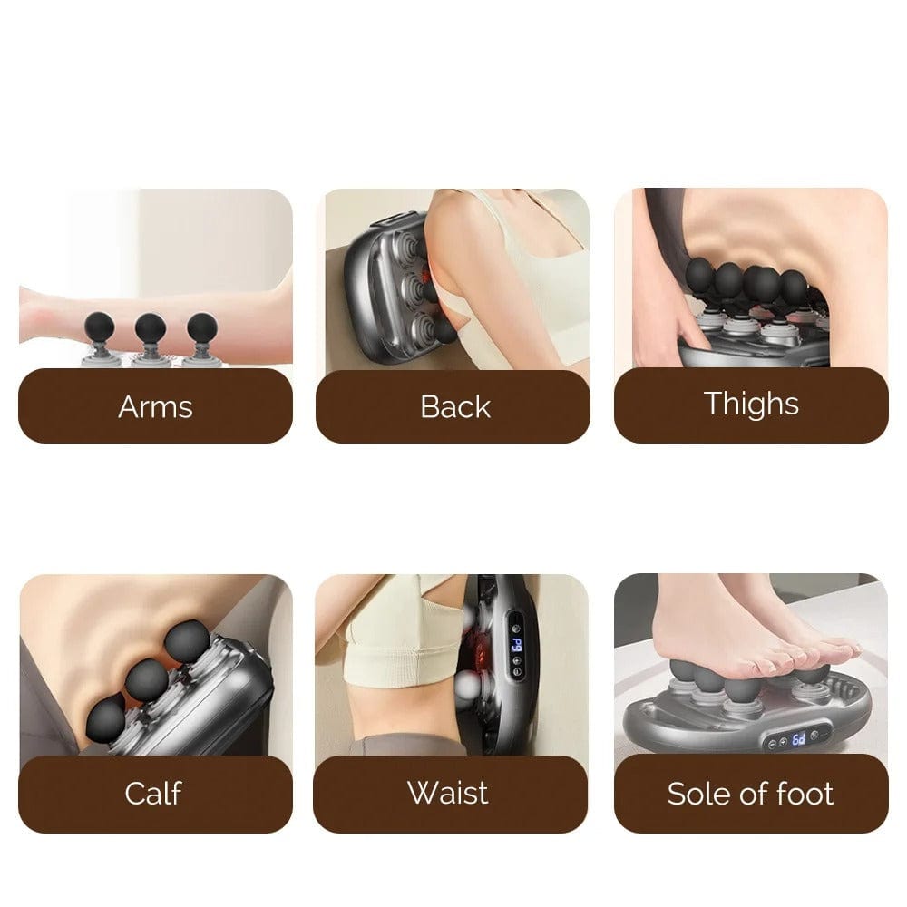 Main Bazaar 12-Head Deep Tissue Massage Gun-Pain Relief for Back, Waist & Neck
