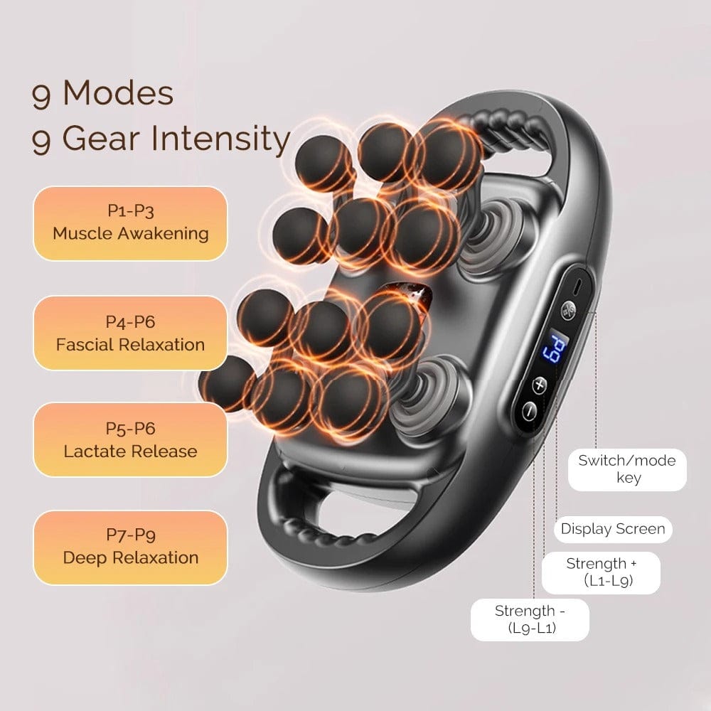 Main Bazaar 12-Head Deep Tissue Massage Gun-Pain Relief for Back, Waist & Neck