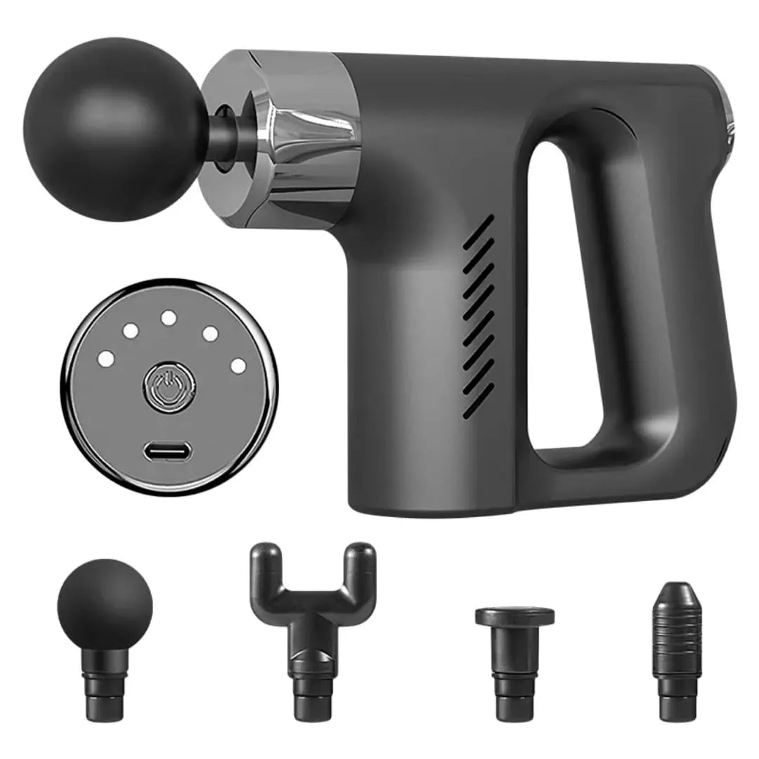 Main Bazaar Black Fascial Massage Gun BLD-740 – Deep Tissue Muscle Recovery & Pain Relief