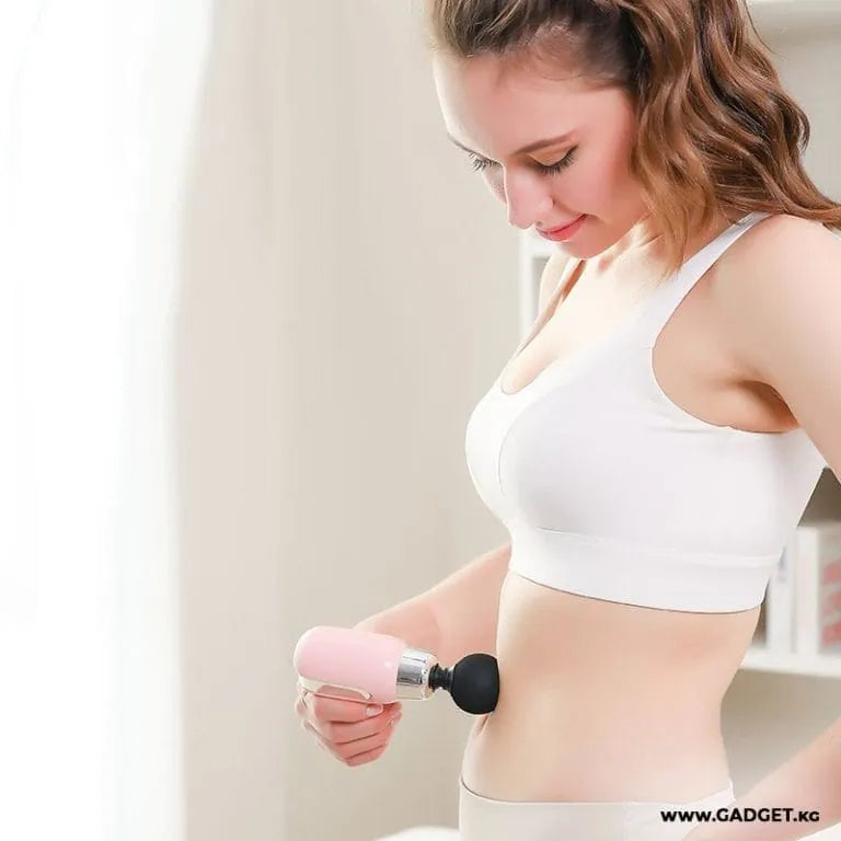 Main Bazaar Compact Muscle Massage Gun – Deep Tissue Relief with 4 Heads