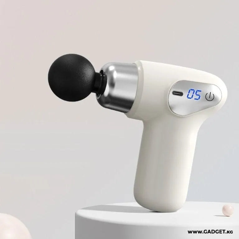 Main Bazaar Compact Muscle Massage Gun – Deep Tissue Relief with 4 Heads