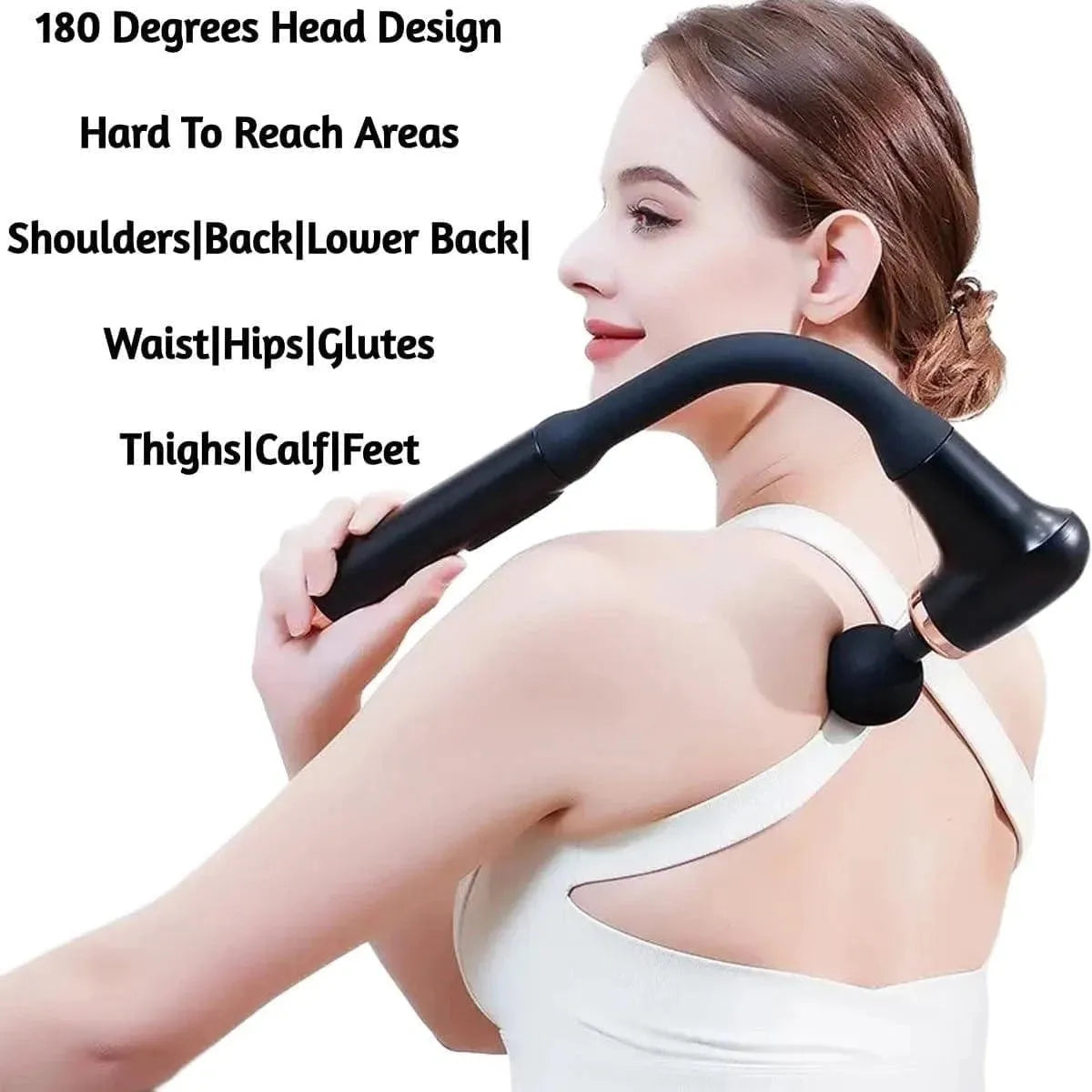 Main Bazaar Deep Tissue Massage Gun – Target Hard-to-Reach Areas with 4 Heads