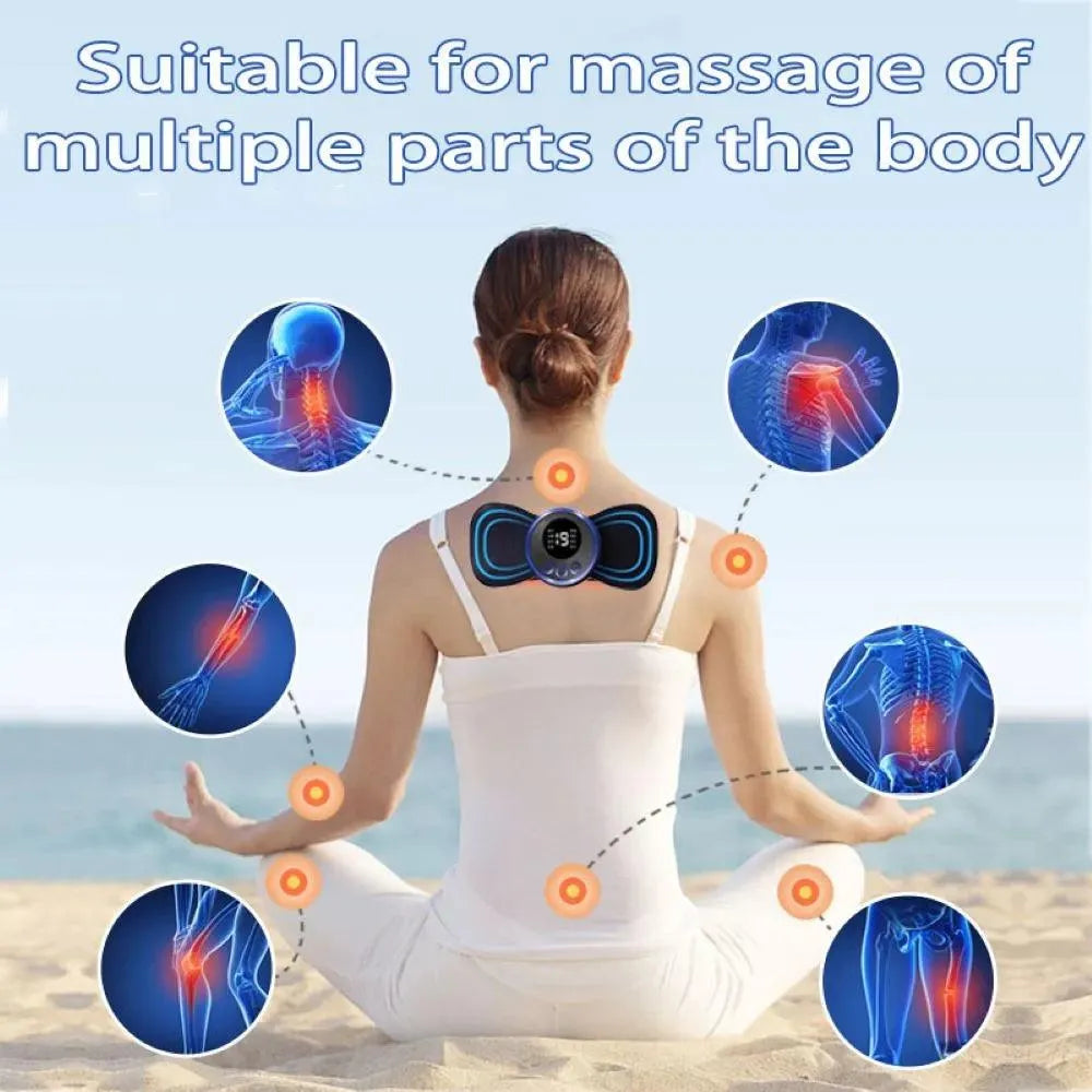 Main Bazaar Electric EMS Neck & Back Massager – Portable Pain Relief Patch