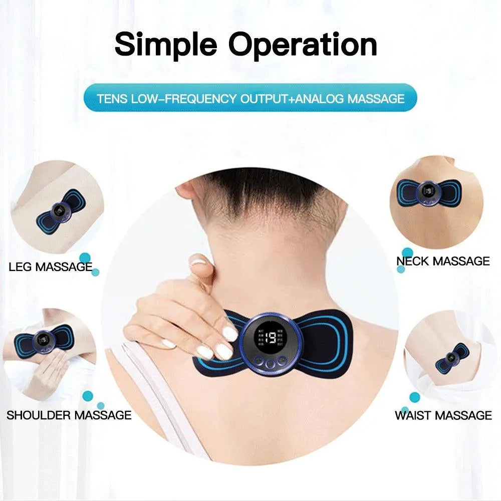 Main Bazaar Electric EMS Neck & Back Massager – Portable Pain Relief Patch