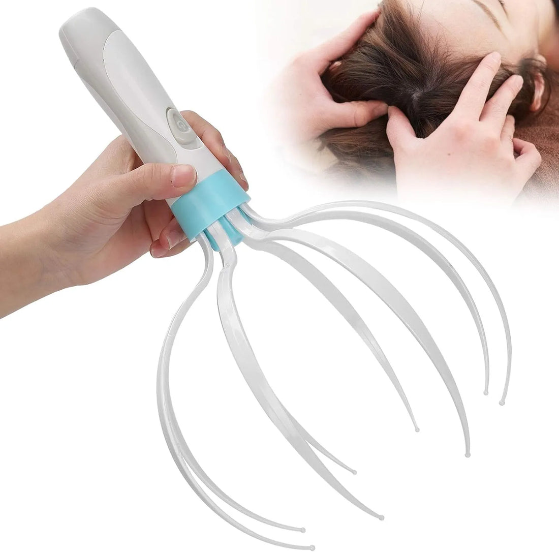 Main Bazaar Electric Scalp Massager, Vibration Head Massage Scratcher Octopus Shape Relaxation Tool