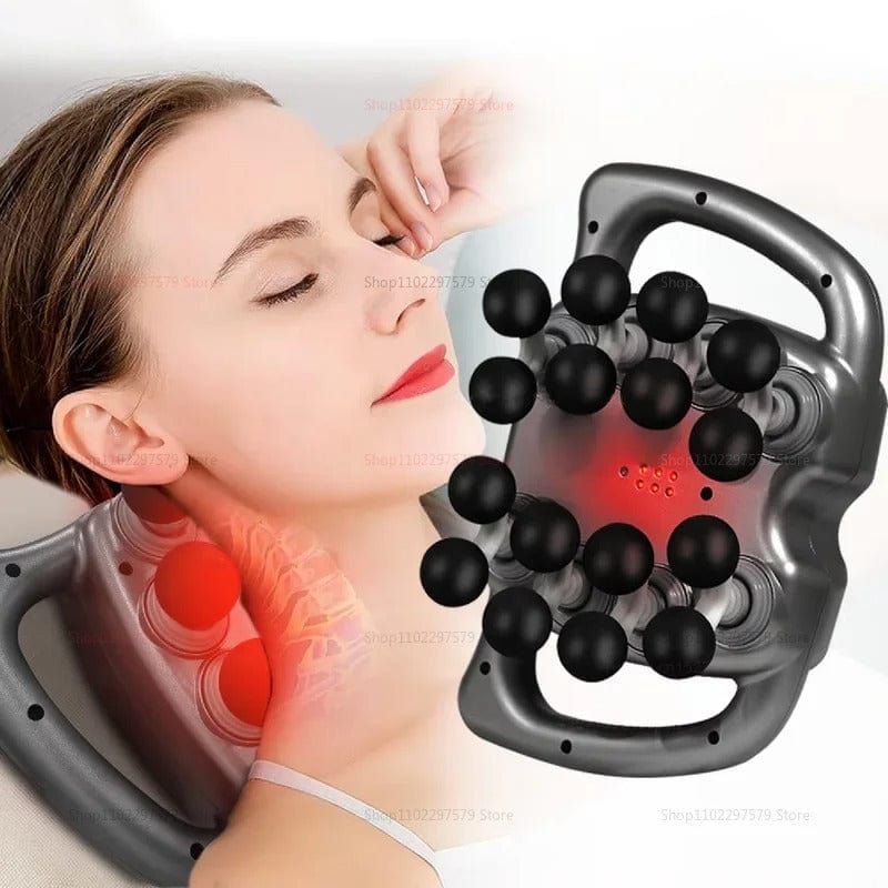 Main Bazaar Fascia Gun with 16 Heads – Professional Deep Tissue Massage for Full Body Relief