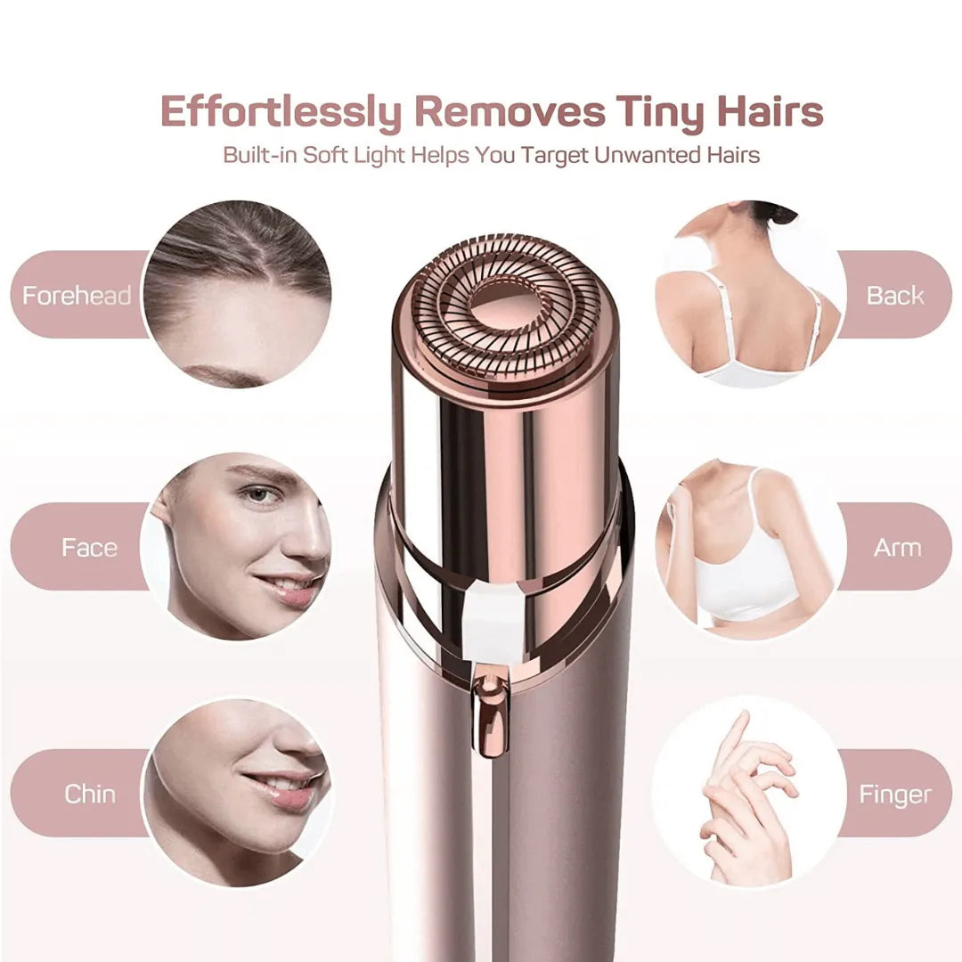 Main Bazaar Flawless Skin Hair Remover – Gentle Face & Body Trimmer with Light