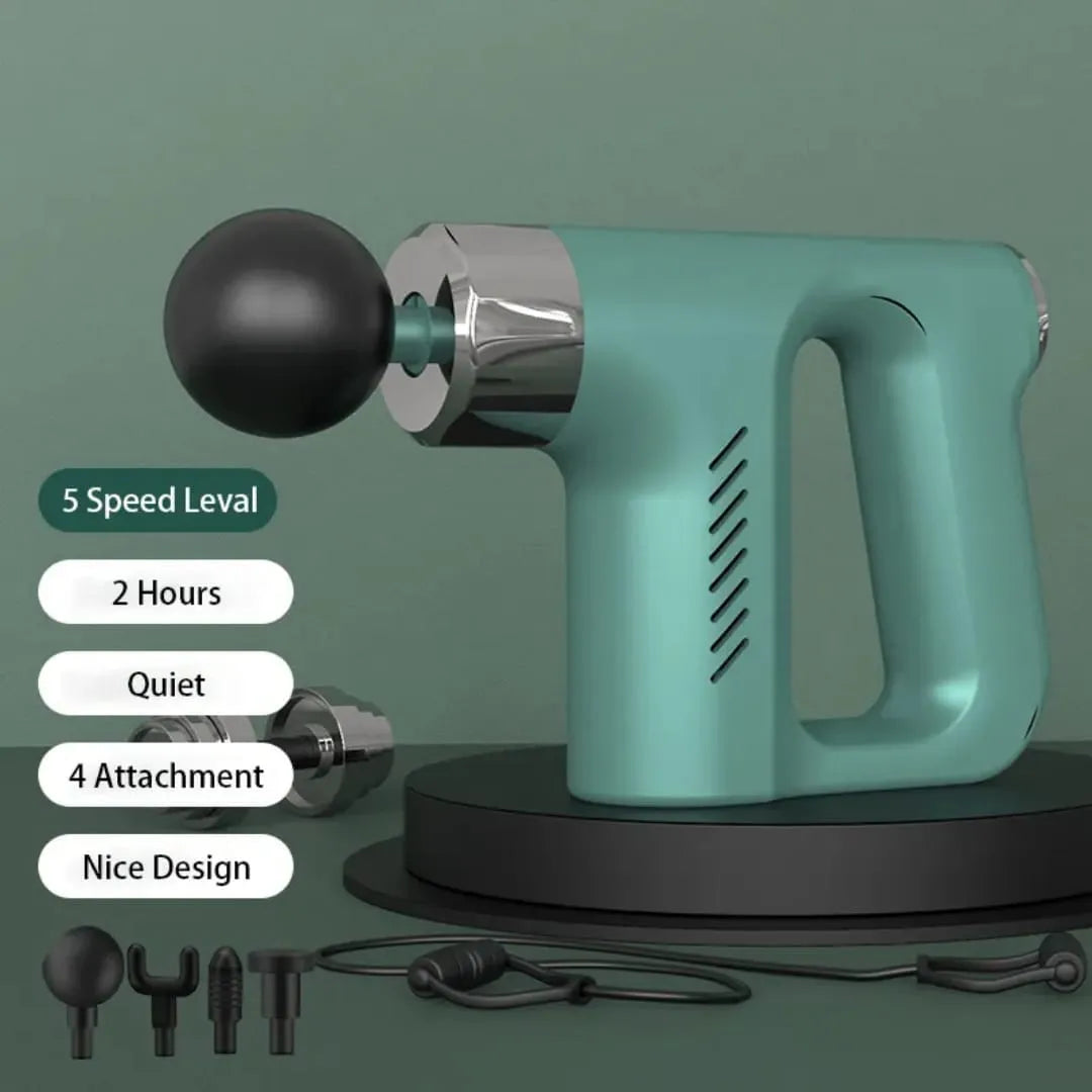 Main Bazaar Green Fascial Massage Gun BLD-740 – Deep Tissue Muscle Recovery & Pain Relief