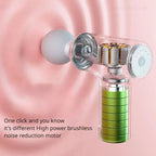 Main Bazaar Handheld Deep Tissue Massage Gun – 4 Heads, 6 Speeds, Portable Pain Relief