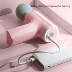 Main Bazaar Handheld Deep Tissue Massage Gun – 4 Heads, 6 Speeds, Portable Pain Relief