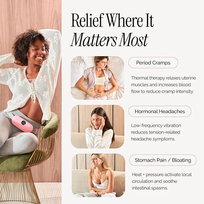 Main Bazaar Heating Pad for Period Cramps – Heat Massage & Vibration Therapy