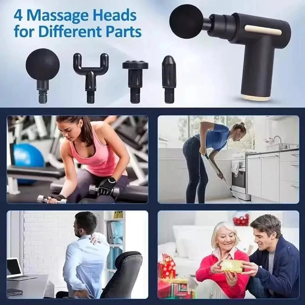 main bazaar Mini Massage Gun – Portable Deep Tissue Percussion Massager with 6 Speeds
