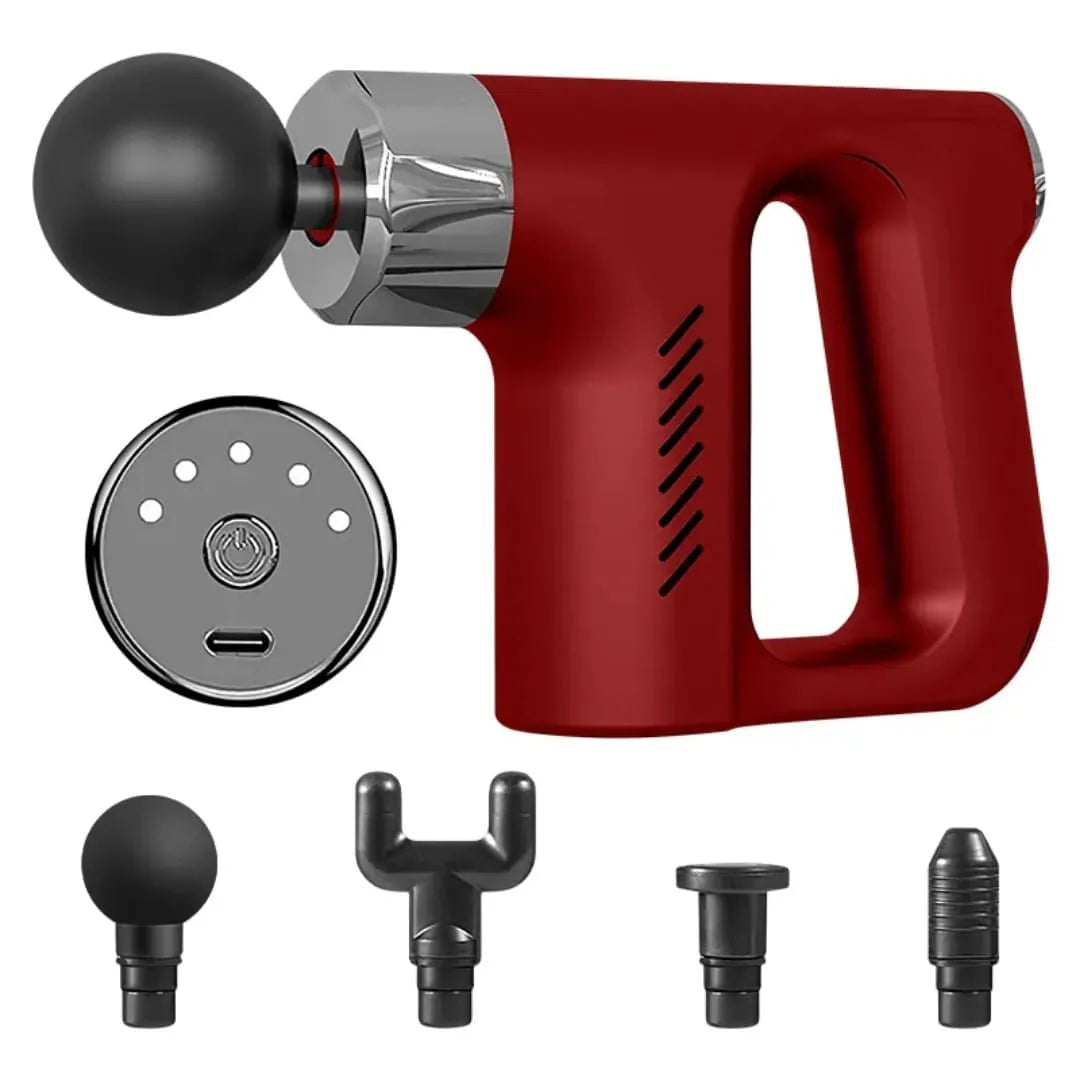 Main Bazaar Red Fascial Massage Gun BLD-740 – Deep Tissue Muscle Recovery & Pain Relief
