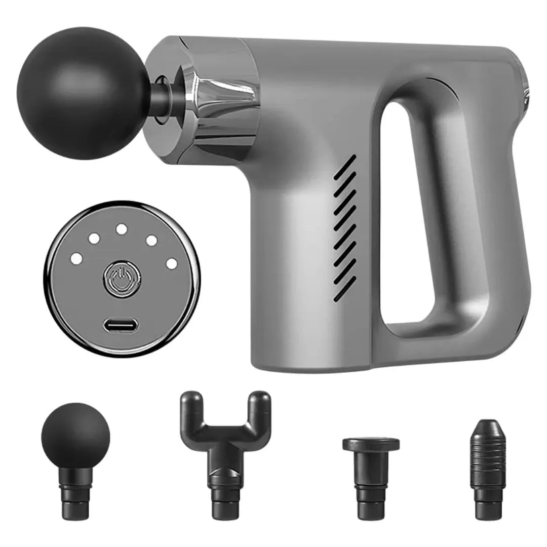 Main Bazaar Silver Fascial Massage Gun BLD-740 – Deep Tissue Muscle Recovery & Pain Relief