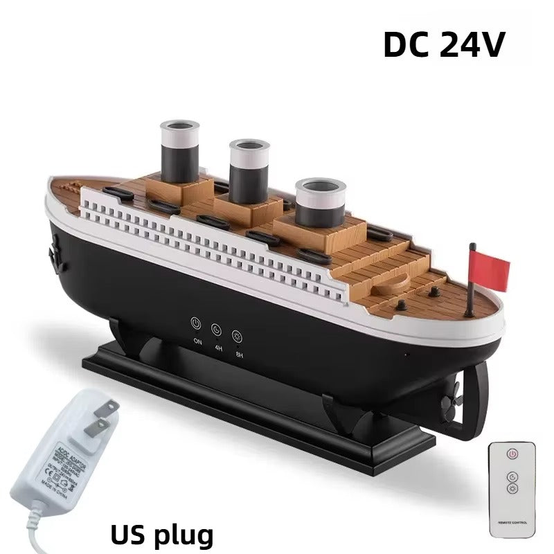 Titanic Ship Humidifier – Jellyfish Smoke Ring Aroma Diffuser with Remote
