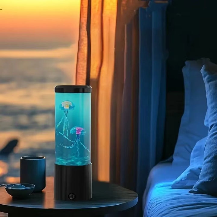 LED Jellyfish Lava Lamp – Relaxing Aquarium Mood Light for Bedroom & Desk Decor