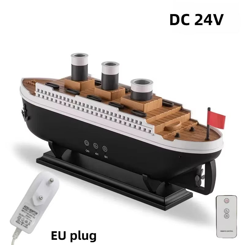 Titanic Ship Humidifier – Jellyfish Smoke Ring Aroma Diffuser with Remote