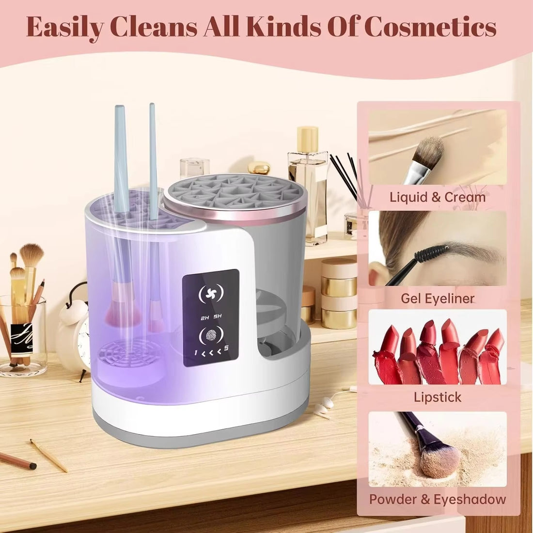 3-in-1 Electric Makeup Brush Cleaner & Dryer