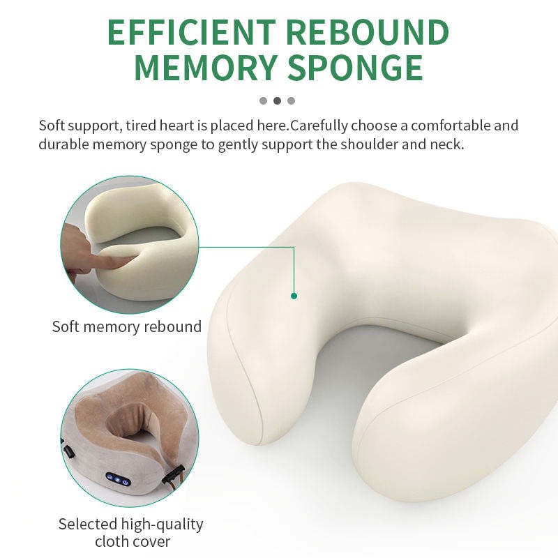 My Store Neck & Shoulder Massager with Heat – Portable Memory Foam Massage Pillow