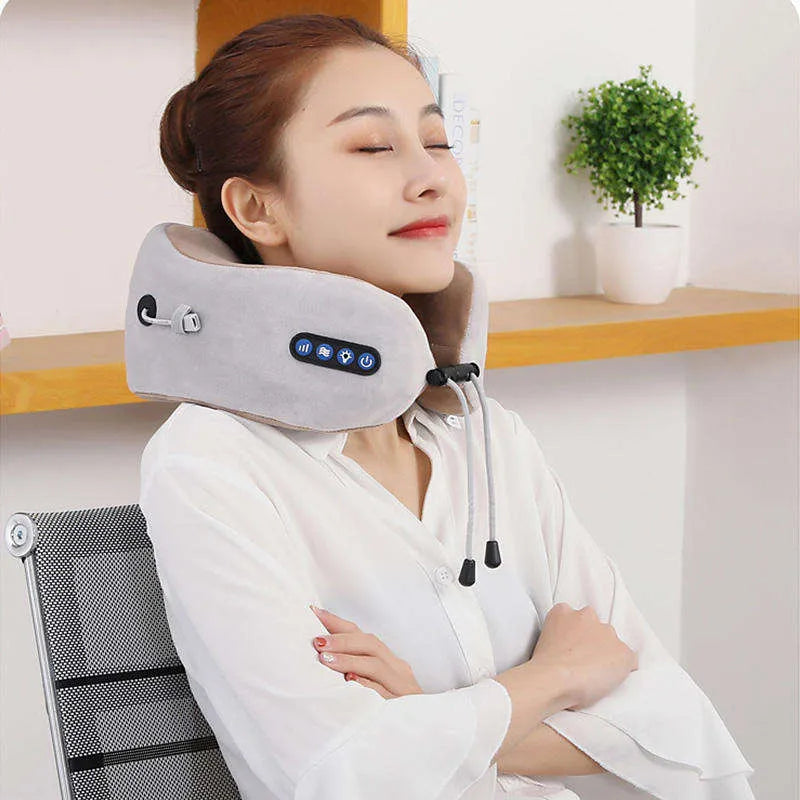 My Store Neck & Shoulder Massager with Heat – Portable Memory Foam Massage Pillow