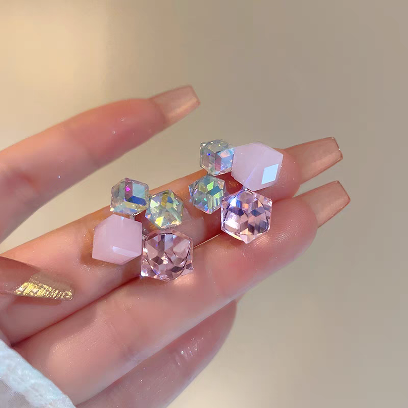 Premium Pink Crystals Earrings