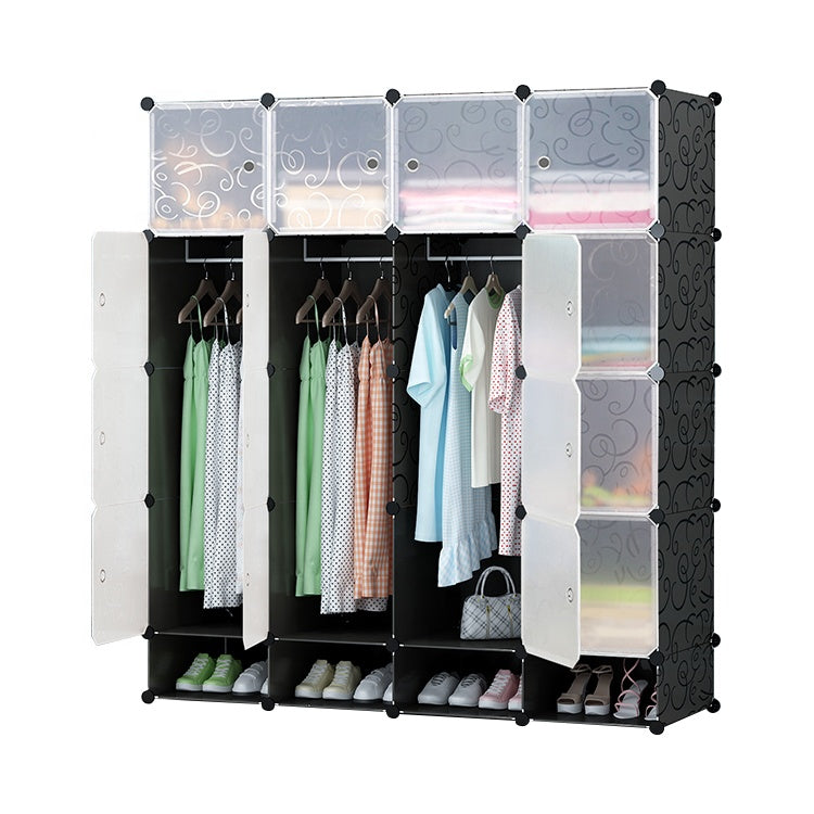 Plastic Wardrobe Closet Set, Self Assemble, Demountable Bedroom Set, Large, Sale